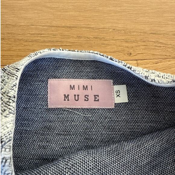 Mimi Muse - Camille Tweed Crop Top & Pleated Mini Skirt in Gray White & Black - Picture 3 of 6